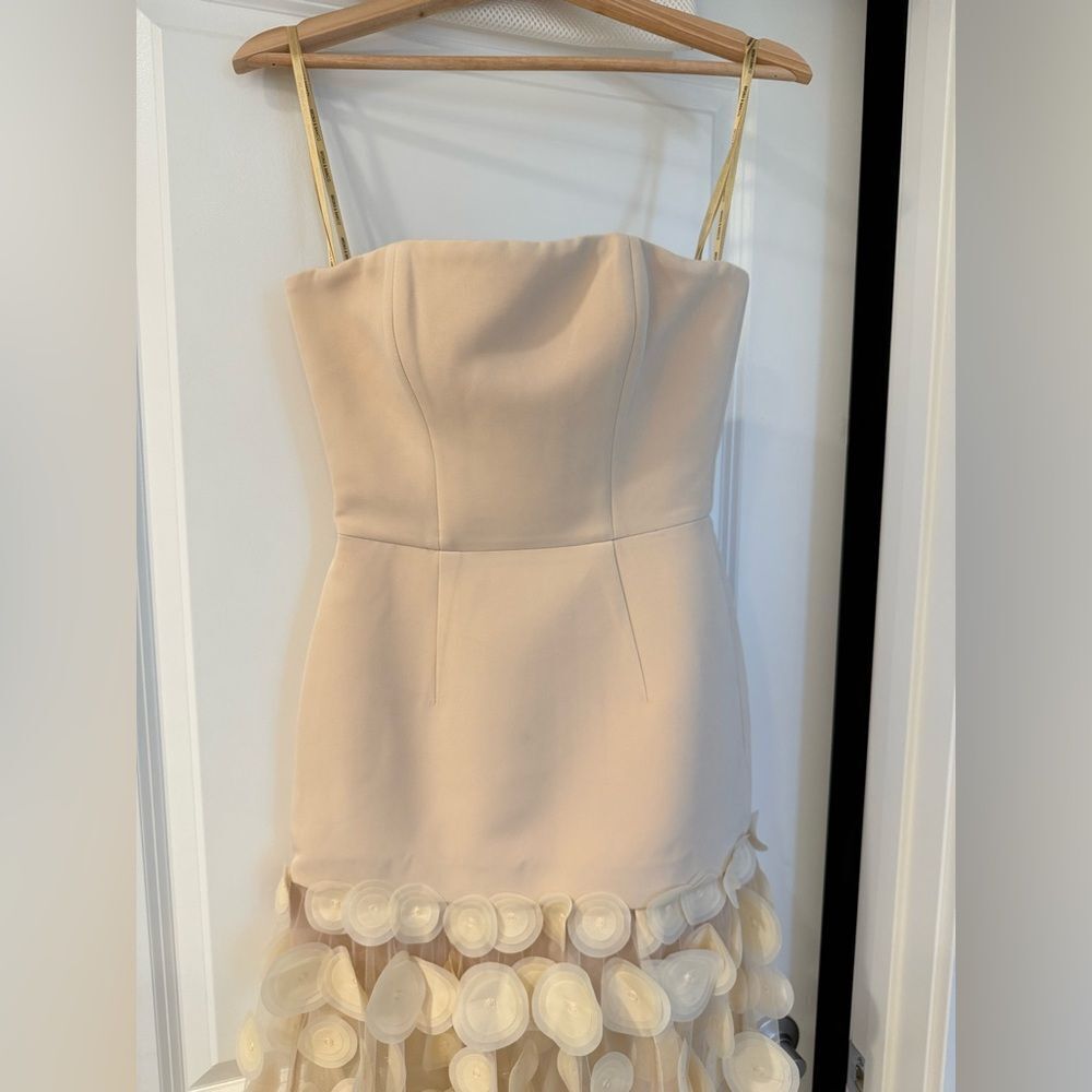 NWOT BRONX AND BANCO HARPER STRAIGHT Cream Strapless Wedding Bridal Gown, XS - Picture 8 of 16